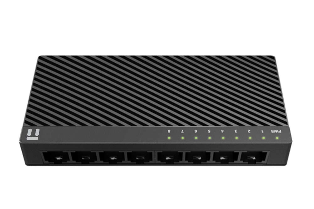 Netis ST3108C 8 Port 10/100Mbps Fast Ethernet Switch | Desktop Ethernet Splitter, Ethernet Hub, Plug and Play, Traffic Optimization Auto-Negotiation RJ45 Ports with Compact Design