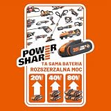 WORX WG543E Nitro Akumulatorowa Dmuchawa do Liści Leafjet 20V, Silnik Bezszczotkowy, Zmienna Regulacja Powietrza
