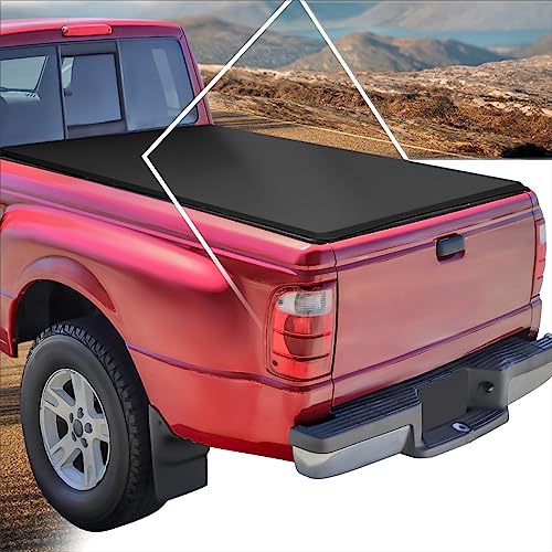 Vinyl Soft Tri-Fold Truck Bed Tonneau Cover Compatible with 93-04