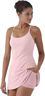 Qixfyze El Mejor Vestido Activo Sin Espalda con Control De Abdomen, Hecho for El Movimiento Y for Facilitar Las Idas Al Baño(Pink,XXL)