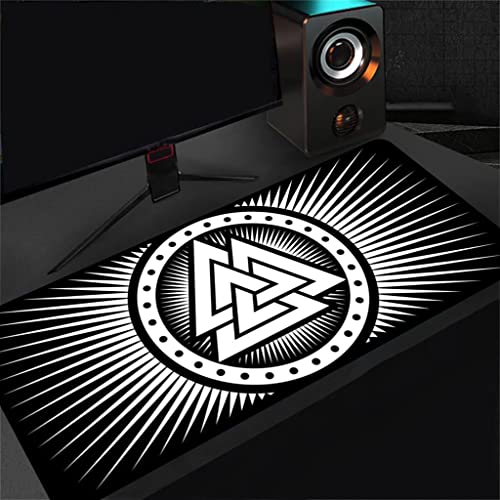 Tapis de Souris Viking Étendu Noir Caoutchouc Antidérapant Valhalla