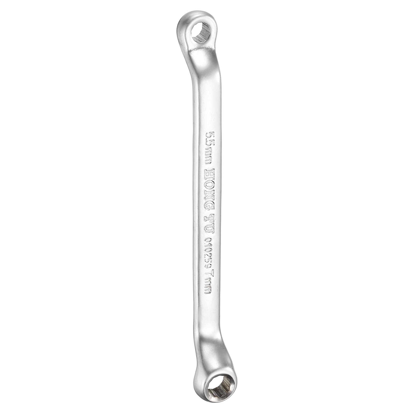 HARFINGTON Offset Extra Long Box End Wrench 5.5 x 7 mm Metric 12 Point 75 Degree Offset Double End Box Ratcheting Wrench Carbon Steel Polished Long