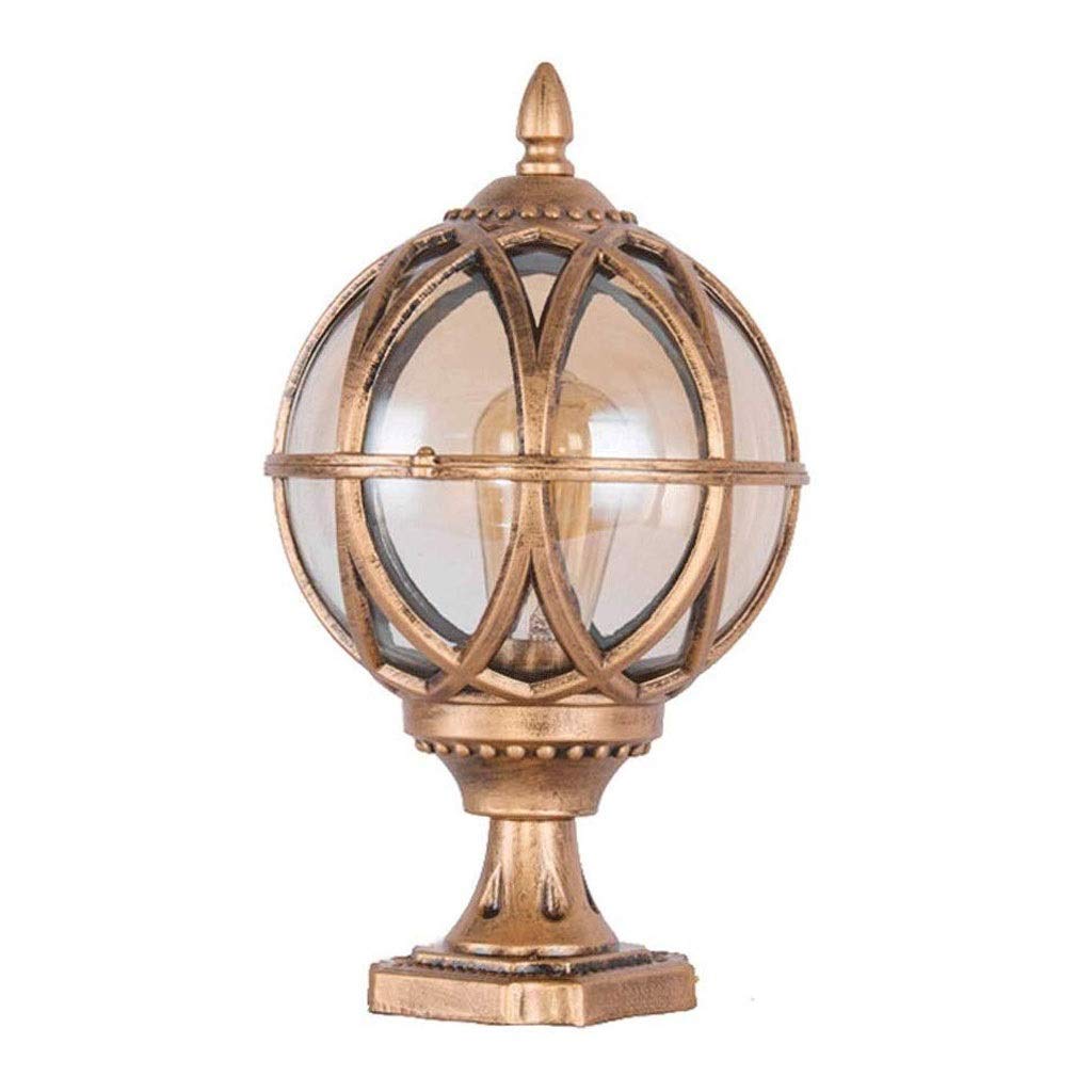 Éclairage de pilier vintage et borne extérieure en verre pour portail et villa