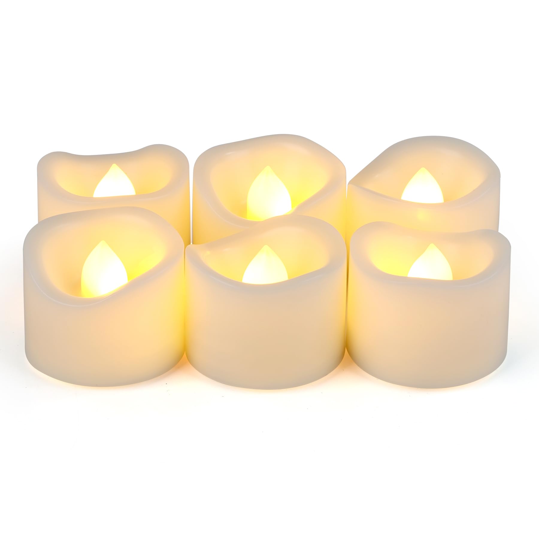 Candele Tealight LED Ricaricabili Con Telecomando E Timer - Fiamma Tremolante Realistica, 3,8x5,6 Cm, Confezione Da 6 Per Matrimoni E Centrotavola - 2
