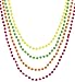 80s Neon Pearl Necklace Necklace Neon Yellow Green Pink Orange Set of 4