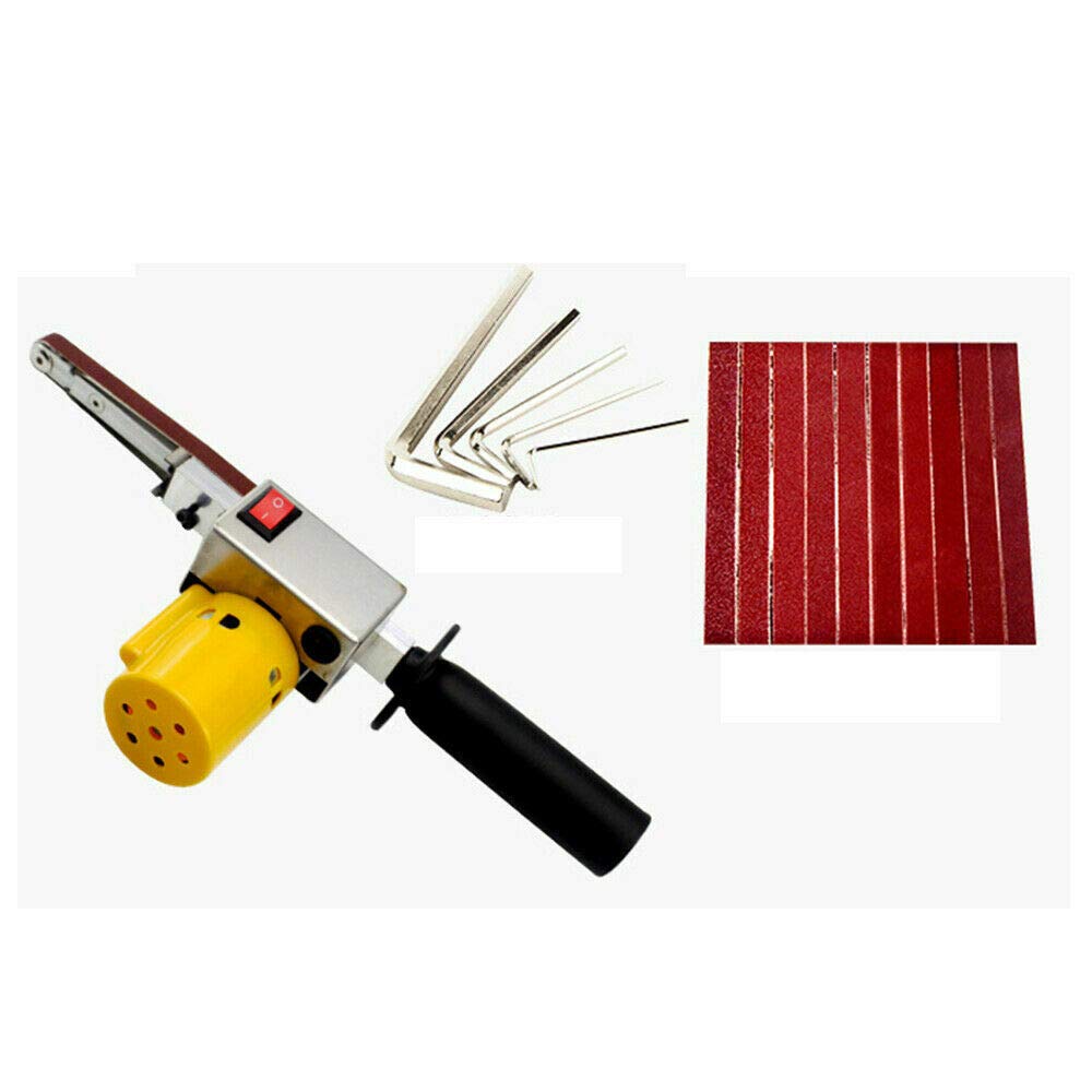 AC 110v Mini Belt Sander Grinding Machine Knife Apex Sharpener Polisher 795 Motor 10mm Polishing Width