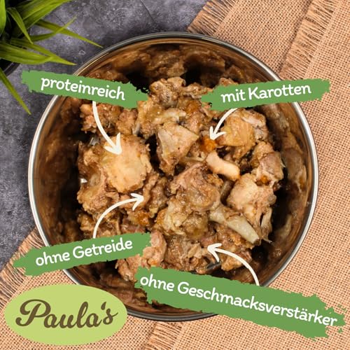 Lecker.Pet® | 24 x 400 g Lecker.Pet® Gino's, Josie's, Luna's & Paula's 100% Fleisch & Gemüse Hundefutter Nassfutter Mix - je Sorte 6 Dosen | Natürlich & ohne Zusatzstoffe | Reich an Proteinen