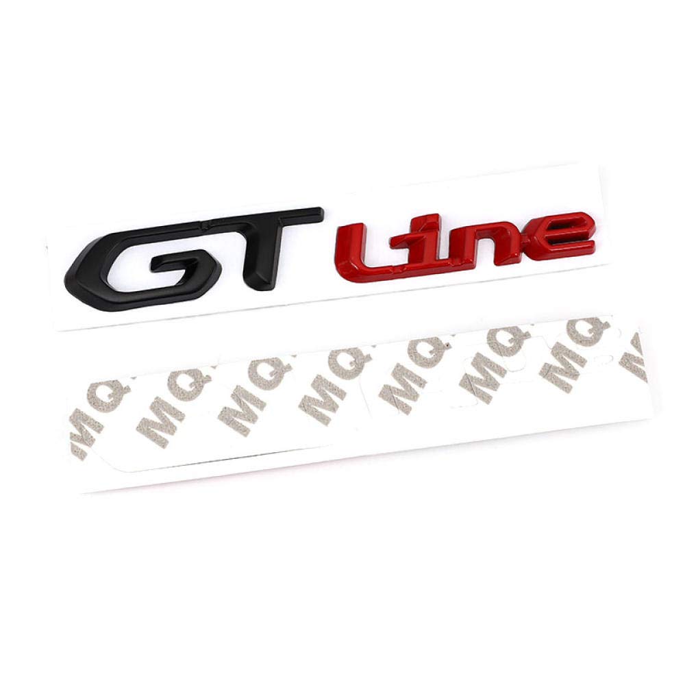Autocollant Métal 3D GT Line – Emblème Premium Pour KIA, Renault, Peugeot – Style Sportif Et Élégant