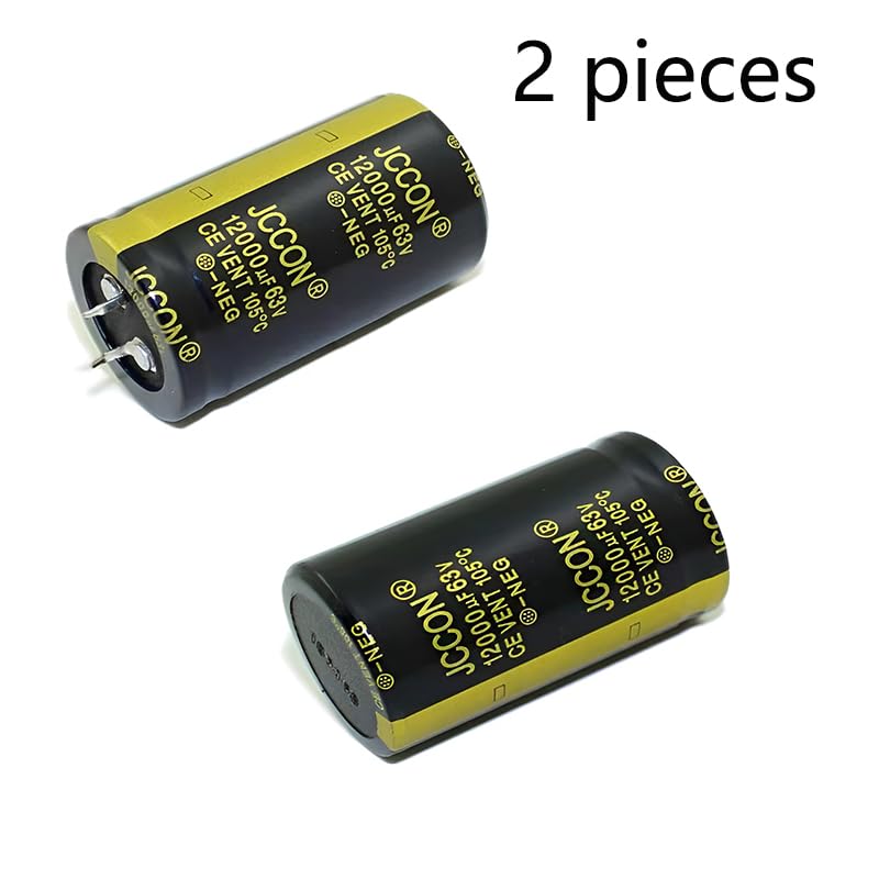 2pieces 63V 12000UF Quick Plug Electrolytic Capacitor, 30X50mm Aluminum Electrolytic Capacitor for Welder, LED Driver Power Supply, Charging Pile, etc.