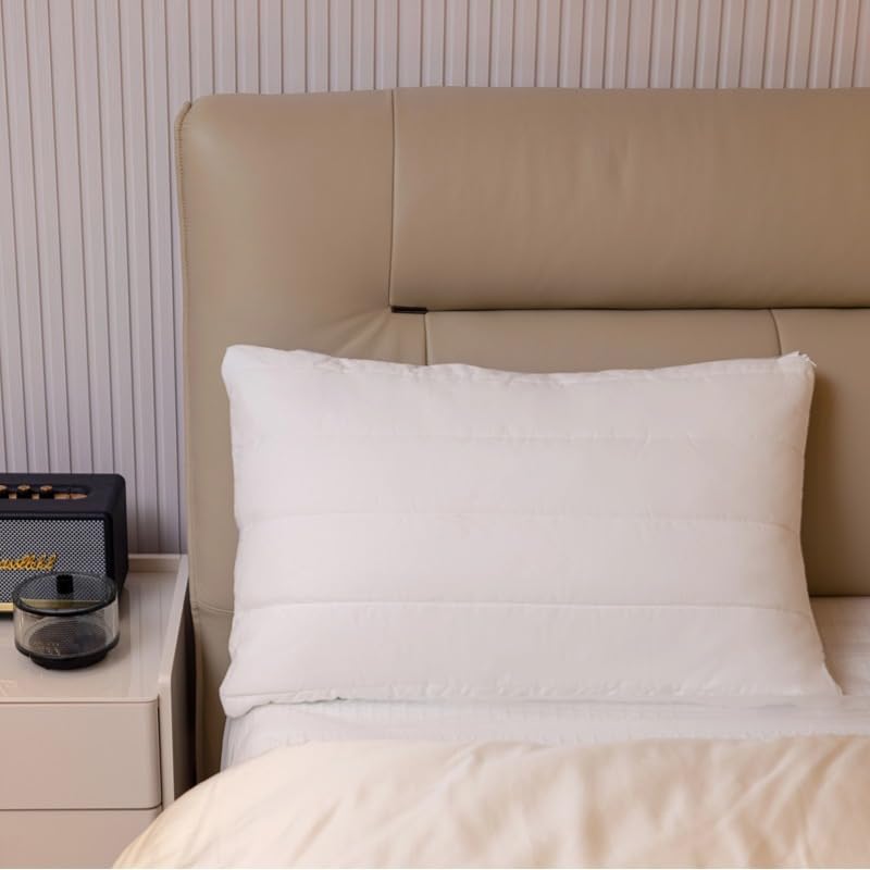 Taies d'oreiller de protection matelassées lot de 2 en coton pour dormir à l'aise
