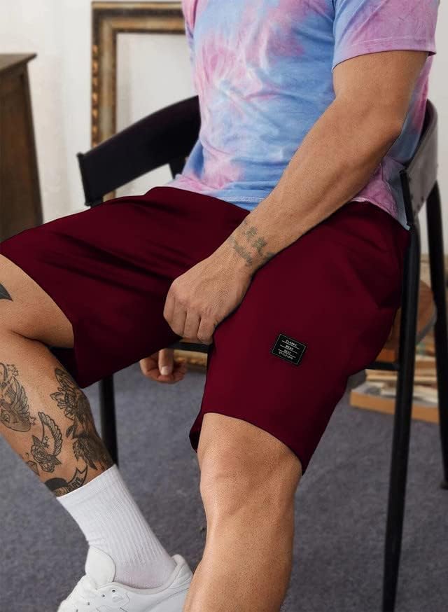 JMIERR Mens Cotton Sweat Shorts with 3 Pockets Workout Lounge Jogger Athletic Shorts 7 inch Inseam Running Shorts - Image 4