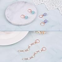 Vista 3 de 160 ganchos para aretes de palanca de 5 colores, latón con cierre de palanca, aretes de aro franceses con 300 anillos de salto para bricolaje