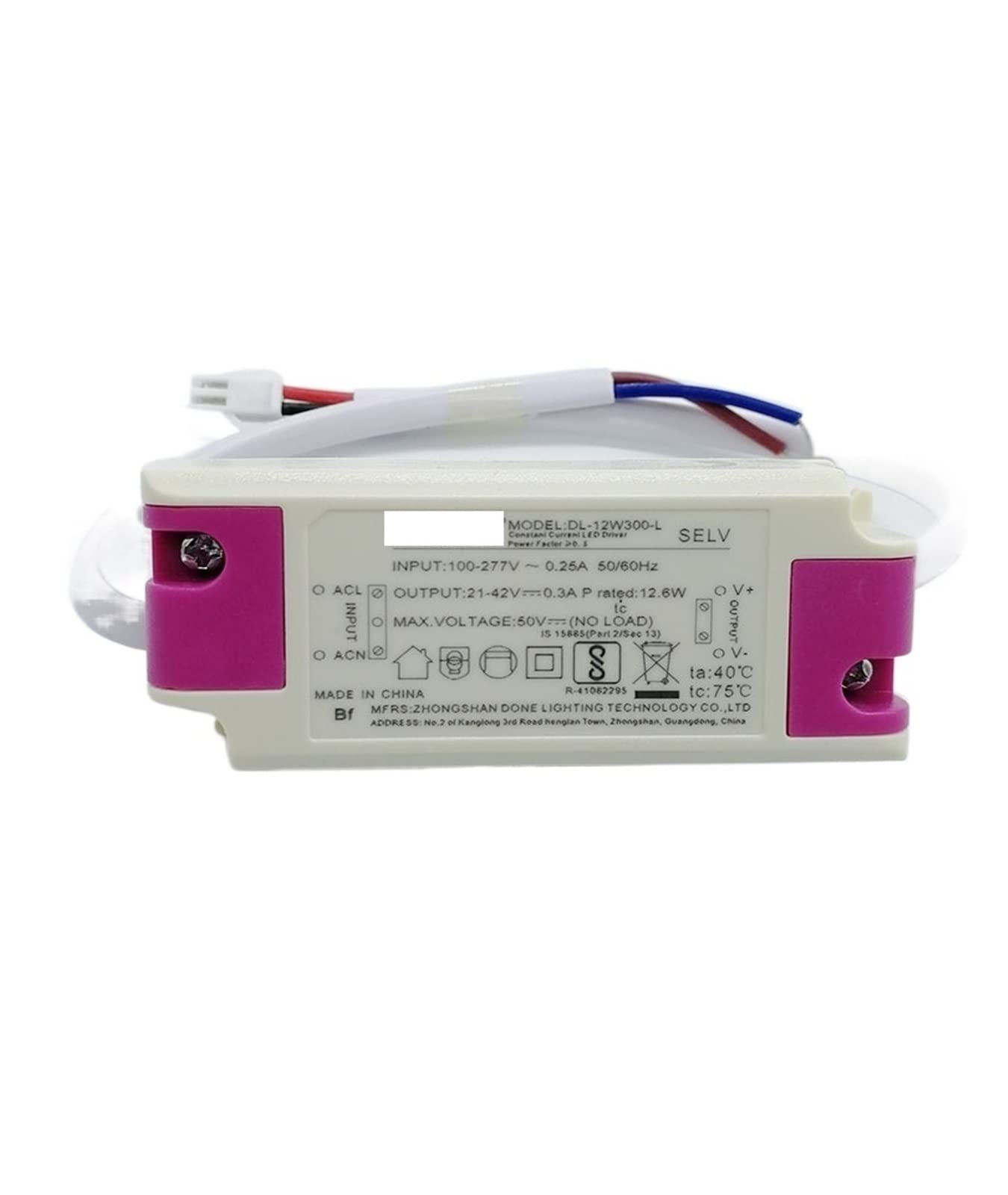 Driver di potenza a led costante corrente 12W7W20W30w Ballast tubo riflettore trasformatore driver (DL-50W600-L)