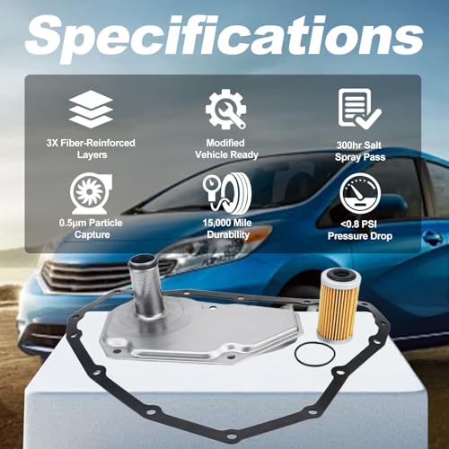 RARAYC RE0F11A JF015E CVT Transmission Filter & Oil Pan Kit Compatible With 2012-2019 Nissan Versa/Sentra/Versa Note Replaces 33010-JF015 31726-28X0A by RARAYC - Image 5