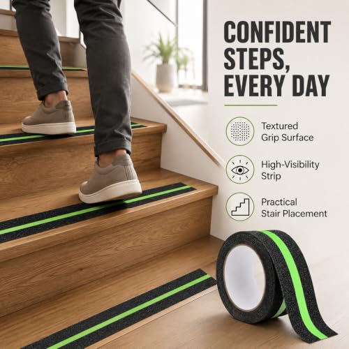 Image of Anti Slip Tape for Stairs, Anti Skid Grip Tape for Floors, Ramps, 5 Meter