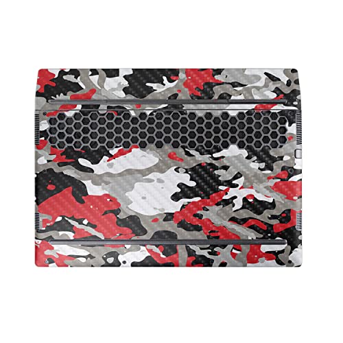 Image of MightySkins Carbon Fiber Skin Compatible with Alienware M17 R5 (2022) Full Wrap Kit - Red Camo | Protective, Durable Textured Carbon Fiber Finish | Easy to Apply & Change Styles | Made in The USA