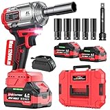 Cordless Impact Wrench, 1200Nm(900 Ft-lbs)1/2