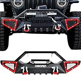 OEDRO Front Bumper Compatible with 1987-2006 Jeep Wrangler TJ & YJ & LJ, Full Width Off Road with D-Rings & Winch Plate