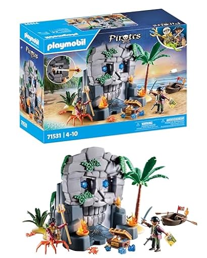 PLAYMOBIL Pirates 71531 Isla Calavera, emocionante Aventura en la Isla del Cráneo de Cristal, Incluyendo Figura de Pirata y Peligroso Hombre Cangrejo, Juguetes para niños a Partir de 4 años | Ya disponible en tu tienda friki favorita! En mundofriki.es!
