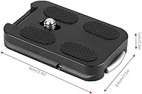 Vista 7 de Placa de liberación rápida, cámara de aleación de aluminio QR-60, placa universal de zapata rápida con placa de trípode de montaje de tornillo