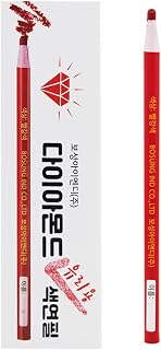 Diamond 12-Color China Markers, Peel-Off Grease Wax Pencils for Wood, Glass, Metal, Fabric, Film, Paper Marking (Red)