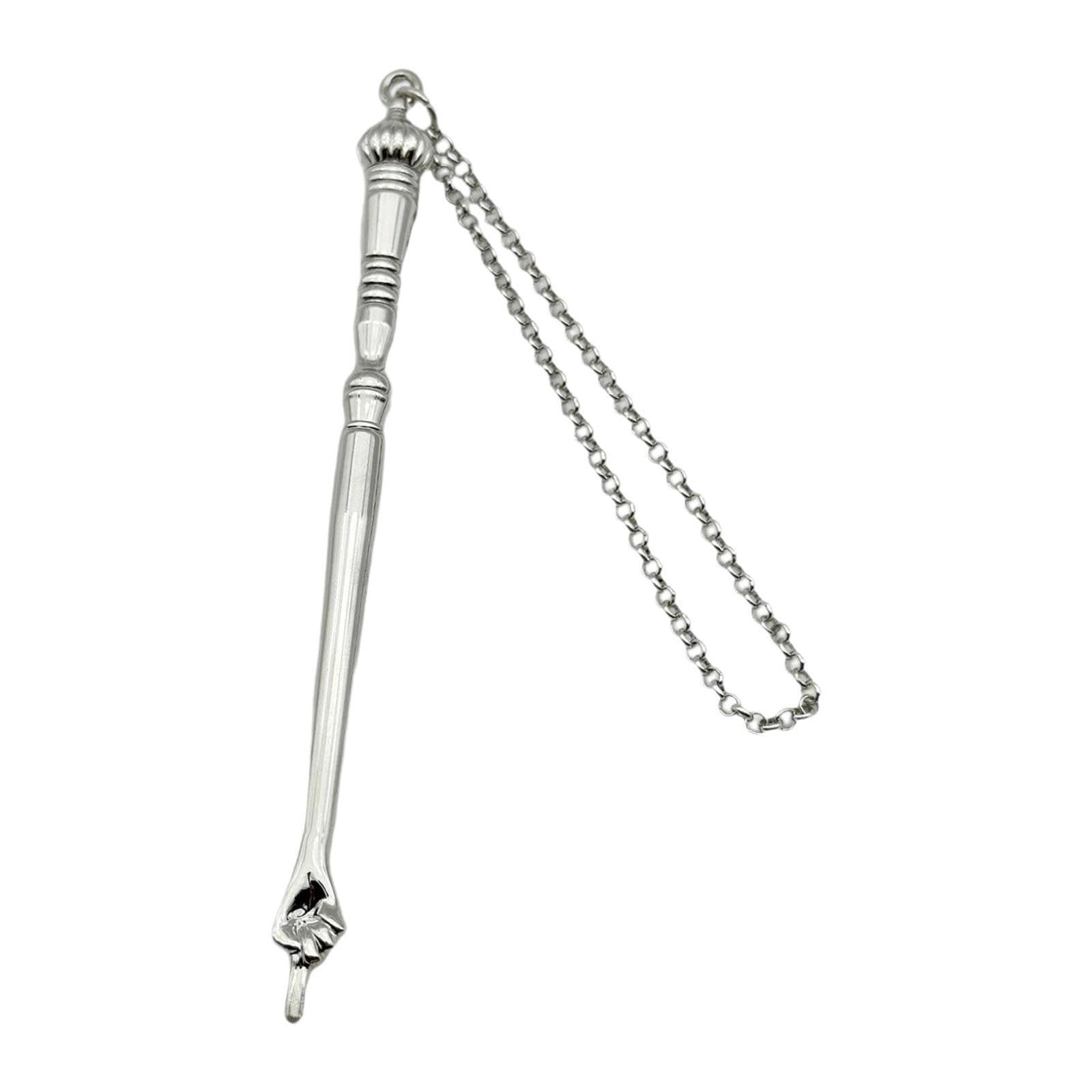 PIXZCSA Bible Pointer Yad Pointer Finger Jewish Enhances Engagement With Text During Readings Which Is Sturdy Birthday Jewish Bar Mitzvah, Silver Onion Top, Length 17cm