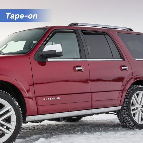 Image of Window Visors Rain Guards for 1997-2017 Ford Expedition, Out-Channel Window Vent Wind Deflectors Visors Shades for 2007-2017 Expedition XL, 1998-2017 Lincoln Navigator