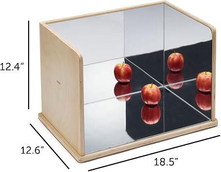 tickit Wooden Exploratory Mirror - Shatterproof, Acrylic Mirrors - For All Ages - Sensory Exploration - Observe Infinite Reflections