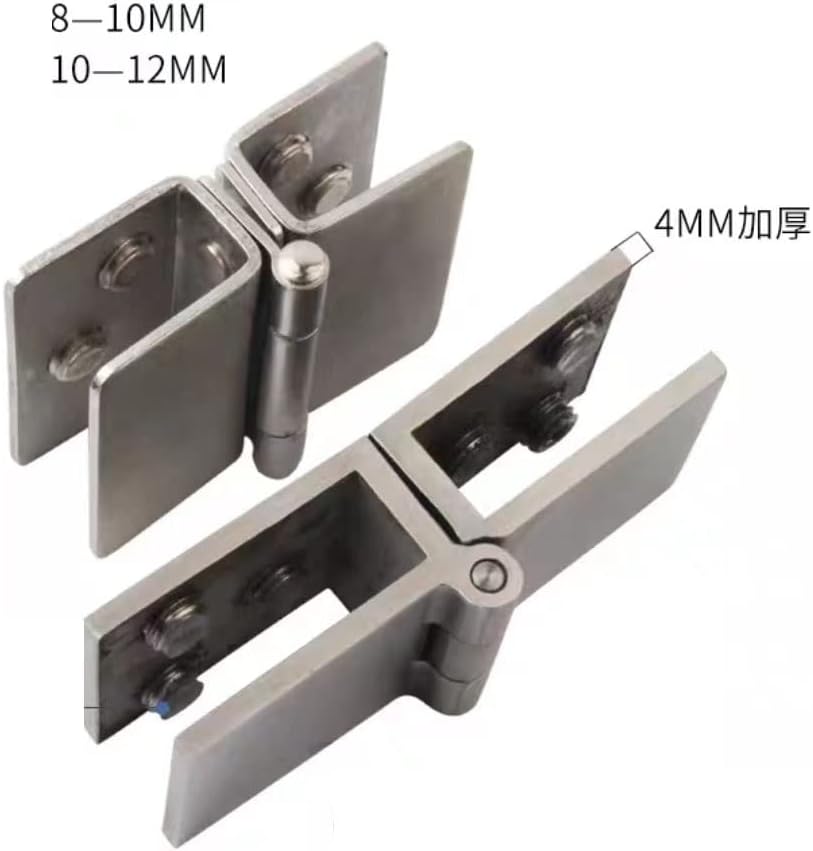 Door Hinges,Residential Door Hardware,Shower Glass Door Hinge Panel,Pivot Hinges,180 Degree Stainless Steel Adjustable Glass Clamp Cabinet Door Hinge,Heavy Duty Shower Door Clamp Door Pivot Hinge Adap