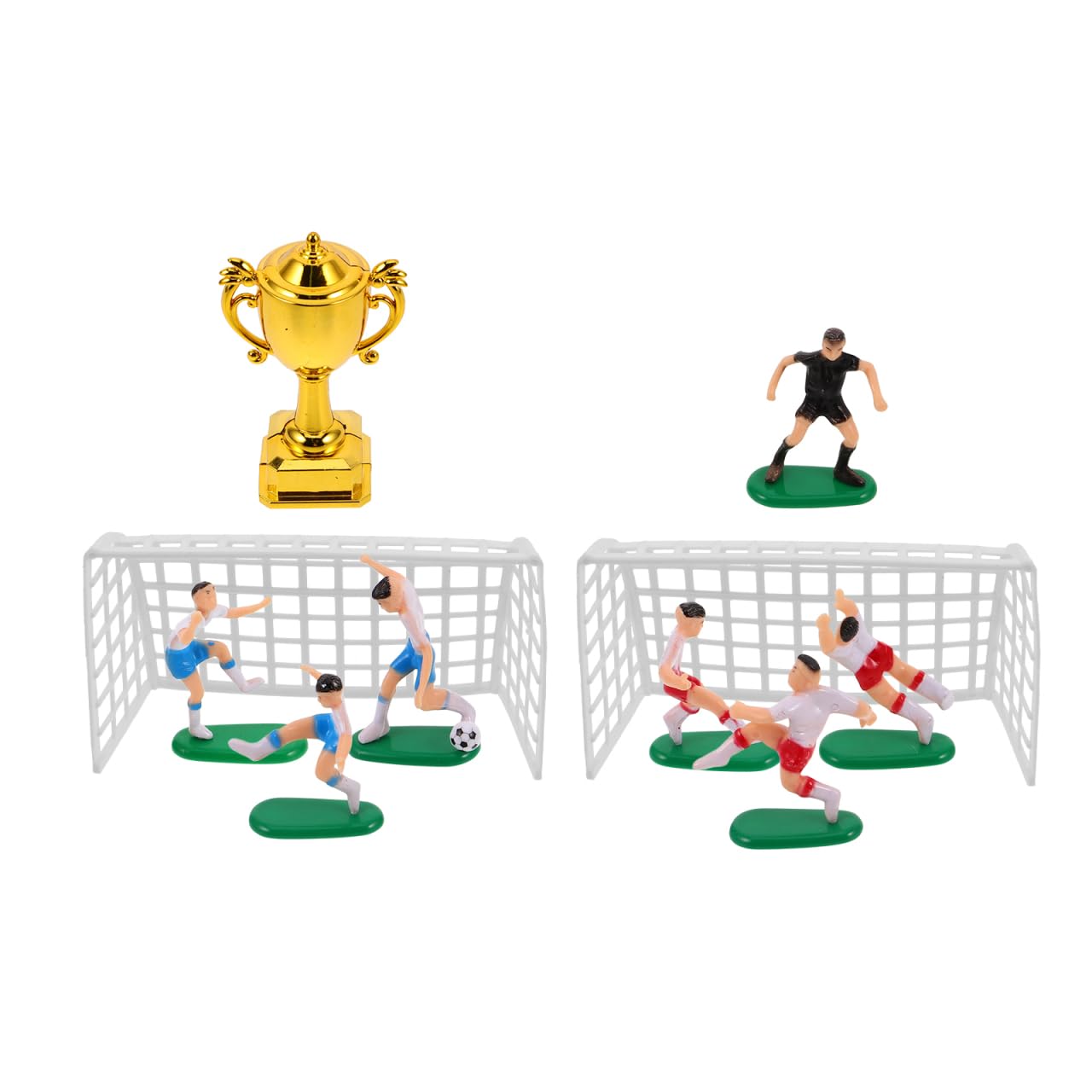 Housoutil Miniature Dollhouse Football Trophy Cup Model 3.5 Inch Soccer Cake Decoration for Kids Theme Party and Collectors
