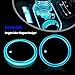 Ywdiml Car Cup Holder Coaster, 2PCS USB Rechargeable Vehicle LED Cup Holder Atmosphere Lights, Automotive Interior Decoration Lamp Drink Bottle Mat, Universal for SUV RV Truck (White)