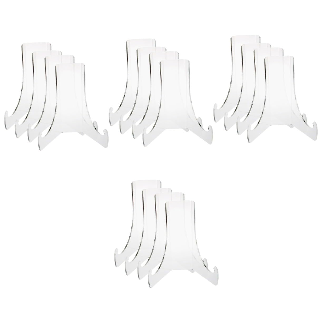 Garneck 16 Pz Espositore Trasparente Cinesi Supporto per cavalletto di Compleanno Tavolo espositore Acrilico portapiatti da appoggio Supporto Piatto Trasparente Titolare della Carta
