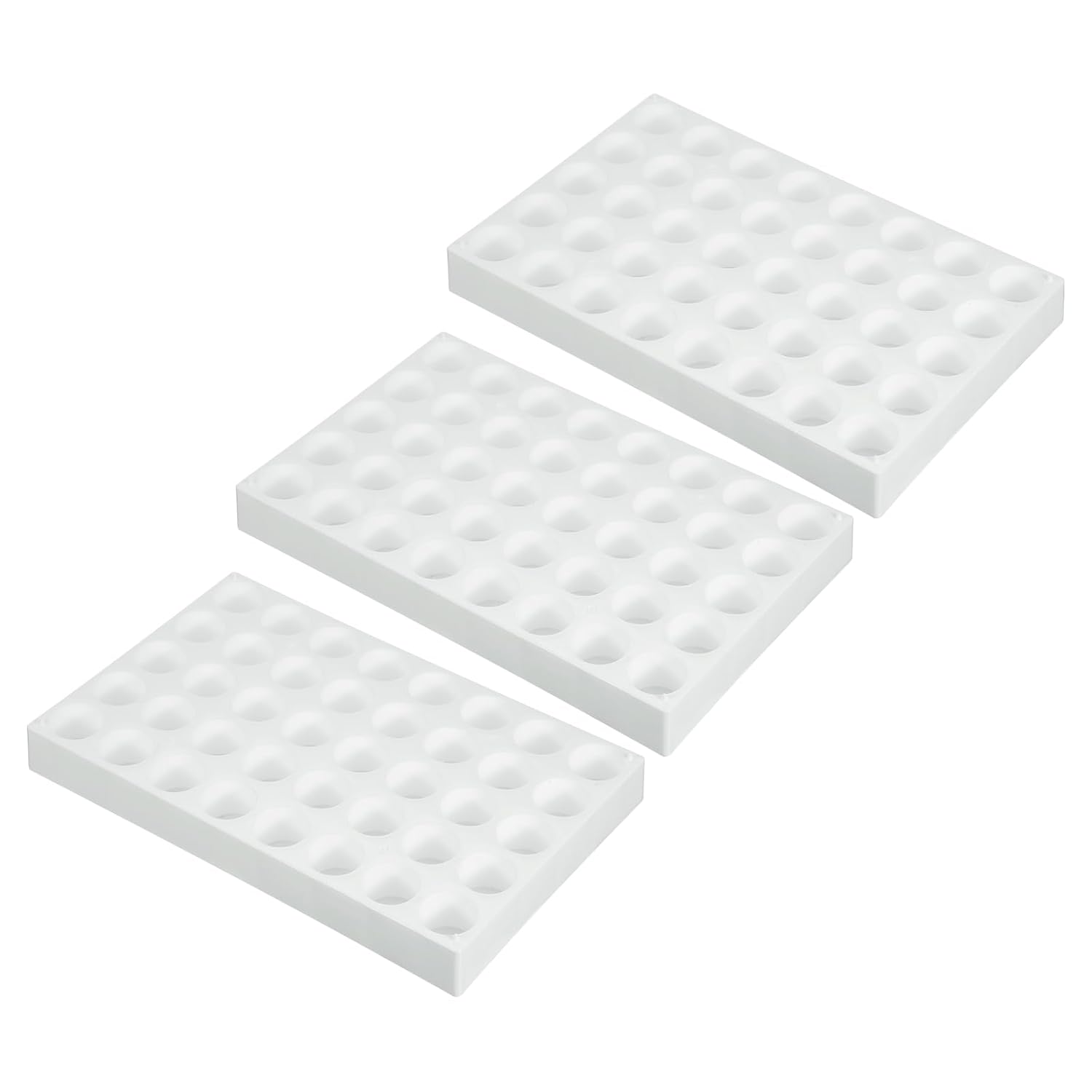 PATIKIL Vial Rack for 20ml Autosampler Vials, 3 Pack Vial Tray Holder 40-Well Stackable Test Tube Rack Vial Holder for Microcentrifuge Tubes, Blue