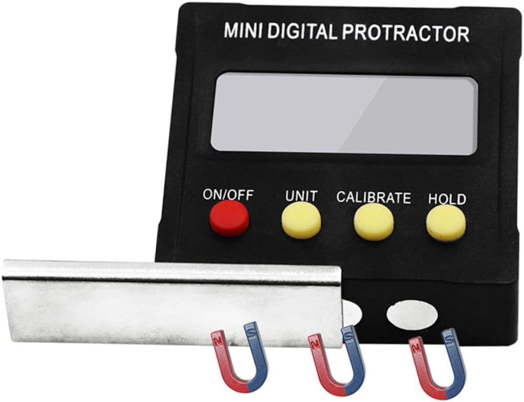 balacoo 2pcs Mini Digital Inclinometer Goniometer Magnetic Base Electronic Angle Lcd Display for Accurate Measurement Carpentry Building and Automotive Applications