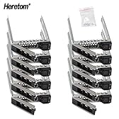 Heretom Lot de 10 DXD9H 2,5" Pouces Disque Dur Plateau Tray Caddy Caddie pour Dell 14e génération PowerEdge R340 R540 R640 R740xd R840 R940 R7425 XC Series SSD SAS SATA NVMe