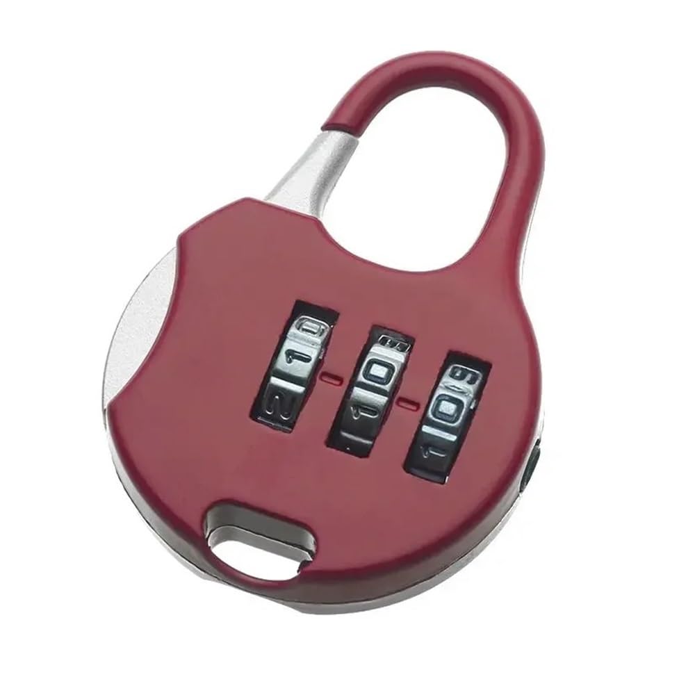 Suitcase Locks, 3-Digit Combination Password Padlock for Luggage, Multicolor(A-red)