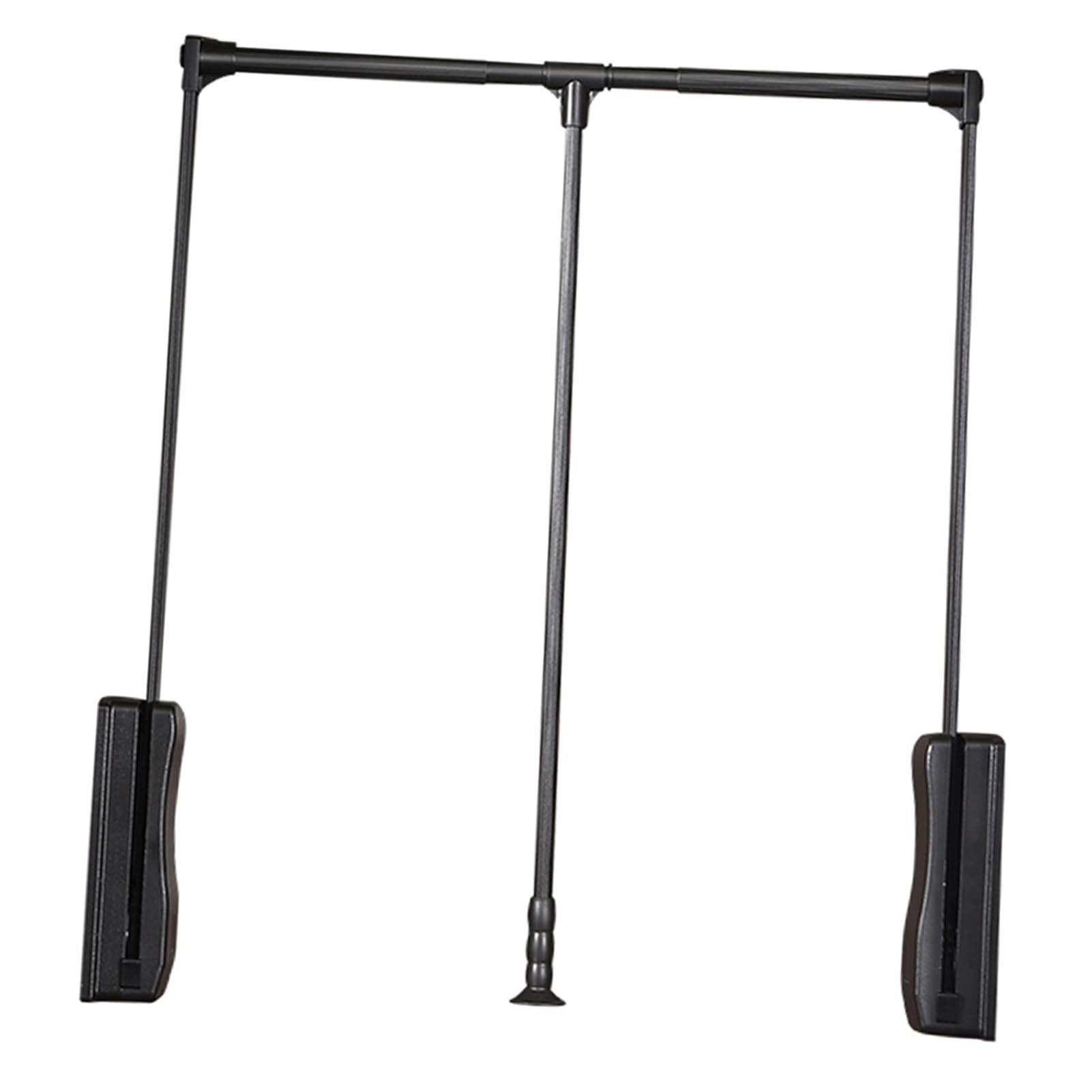Tringle de penderie à tirette réglable en largeur marron pour armoire