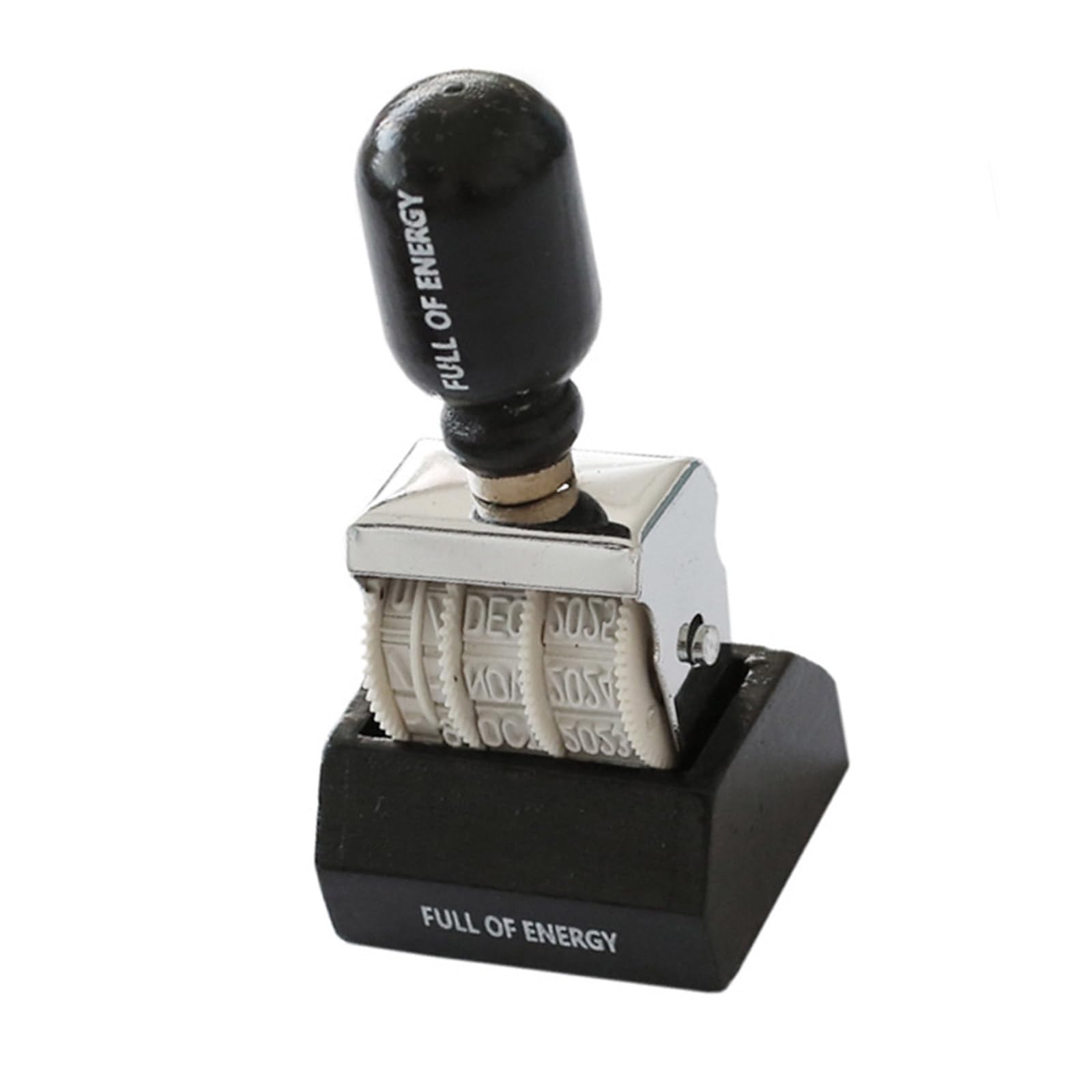 YROHGKPN Rubber Stamper Line Dater with Wood Handle for Journals Scrapbooking Cards Making and Packaging Wood and Metal Date
