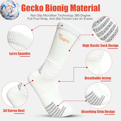 Elite Basketball Socks, Performance Cushioned Mid Calf Athletic Socks with Arch Compression for Football Hiking Running2