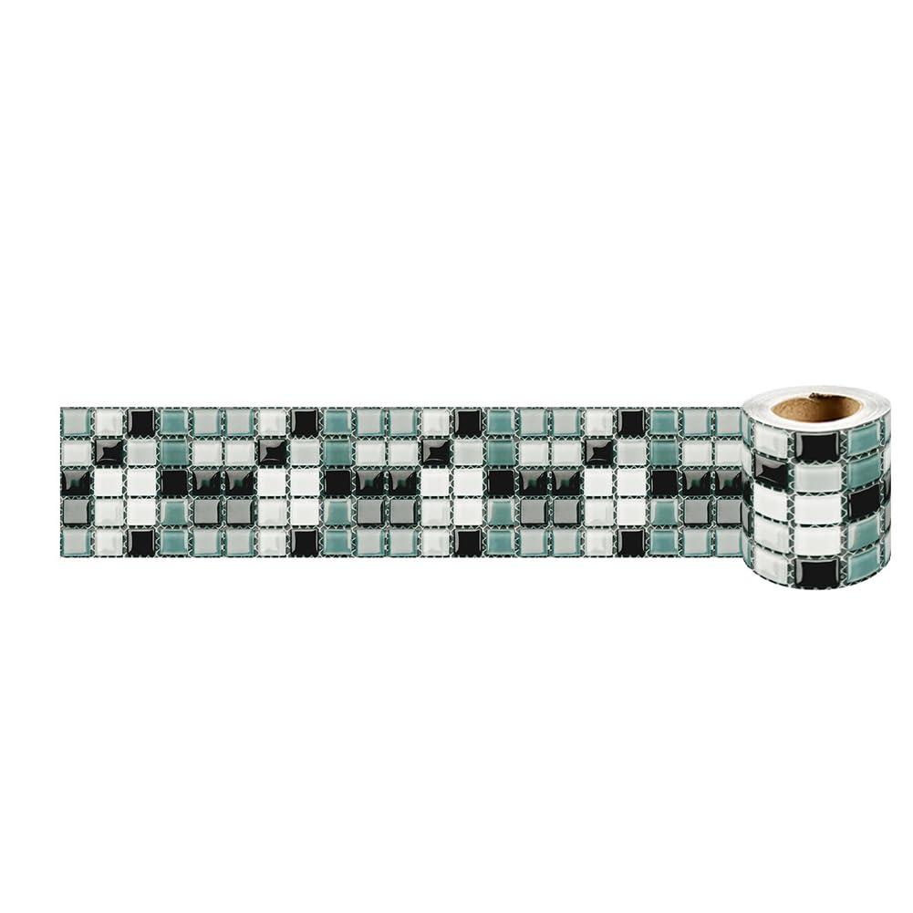 Tmapruvg Green1 Wallpaper Border Peel And Stick 10Cm*2.4M,3D Decorative Molding Trim Baseboard Sticker Self Adhesive Home Decor For Bathroom Kitchen Backsplash (Green1)