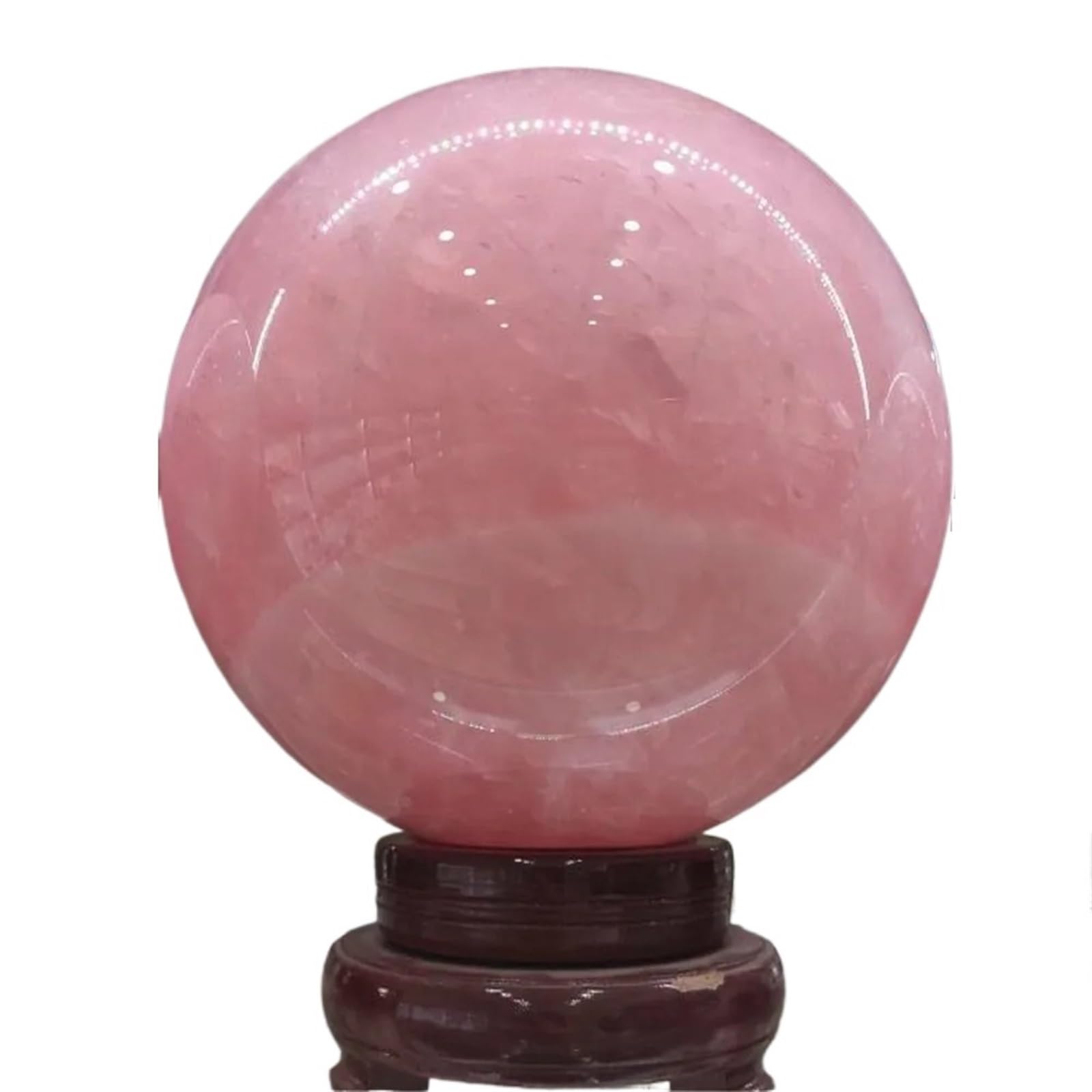 DPURPIWADY Large Rose Quartz Crystal Ball Sphere Ornaments