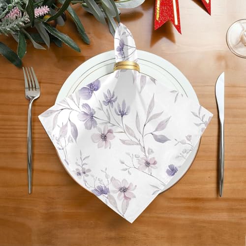 Servilletas de Tela Pack 6 20x20 in Polyester Flores miniatura 3