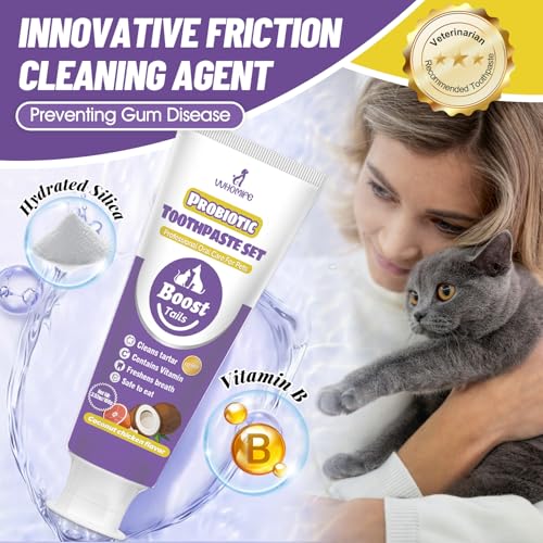 Vvhomife YG-11 Food-Grade Cat & Dog Toothpaste- Bloom Smile And Lift Tail. Controls Plaque thumb #4