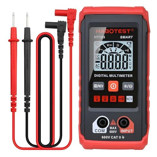 HT123 Fully Intelligent Digital Display multimeter with LED Backlight, Non-Contact Voltage Detection, Automatic Gear Shifting