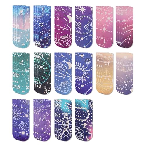 48 Pzs Marcadores Magnéticos, Marcadores de Constelación de Doble Cara Marcadores de Galaxia Clips de Libro Magnéticos Personalizados Marcadores de Página Magnéticos para Hombres y Mujeres