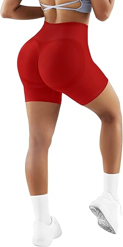 Miniatura 4 de MOOSLOVER Pantalones cortos sin costuras para mujer pantalones cortos de entrenamiento de cintura alta