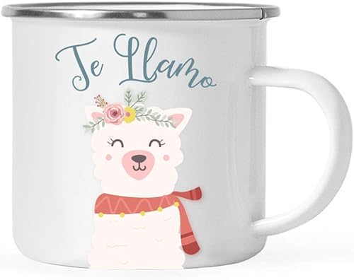 Vista 47 de Andaz Press Taza de café de acero inoxidable con temática de alpaca de llama de 11 onzas, regalo de broma, colorido bohemio con gráficos de llama
