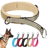 Ledeak Collar Martingale, Collares Táctico para Perros Ajustable, Collar Perro Nylon, Collares Antitirones Antiescape para Perros, Prueba de Escape, Medianos y Grandes (Caqui, XL)