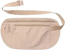 Pochete Doleira Invisível Antifurto Esportiva Masculina Feminina Cor Bege