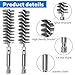 LXUEJIE 6 Pcs Stainless Steel Bore Brush Copper Pipe Cleaner, 6 Size Twisted Wire Cleaning Brush Set with 1/4 Inch Hex Shank for Cleaning Tubes Rust Bearings(8, 10, 12, 15, 17, 19mm)